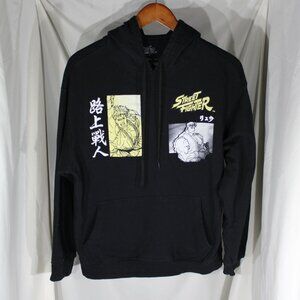 Street Fighter Sweatshirt Ryu Graphic Hoodie Double Sided Gaming - Size XL